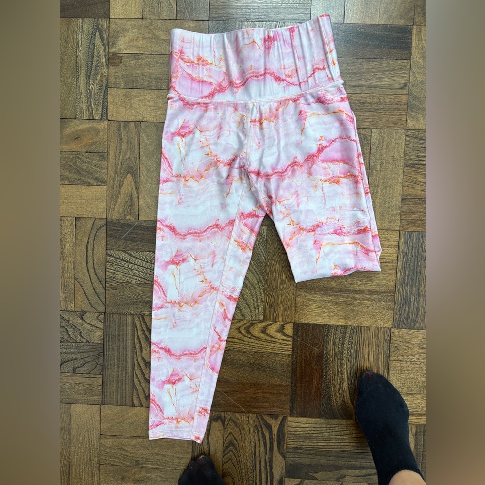 Terez Vibrant Pink and Orange Leggings